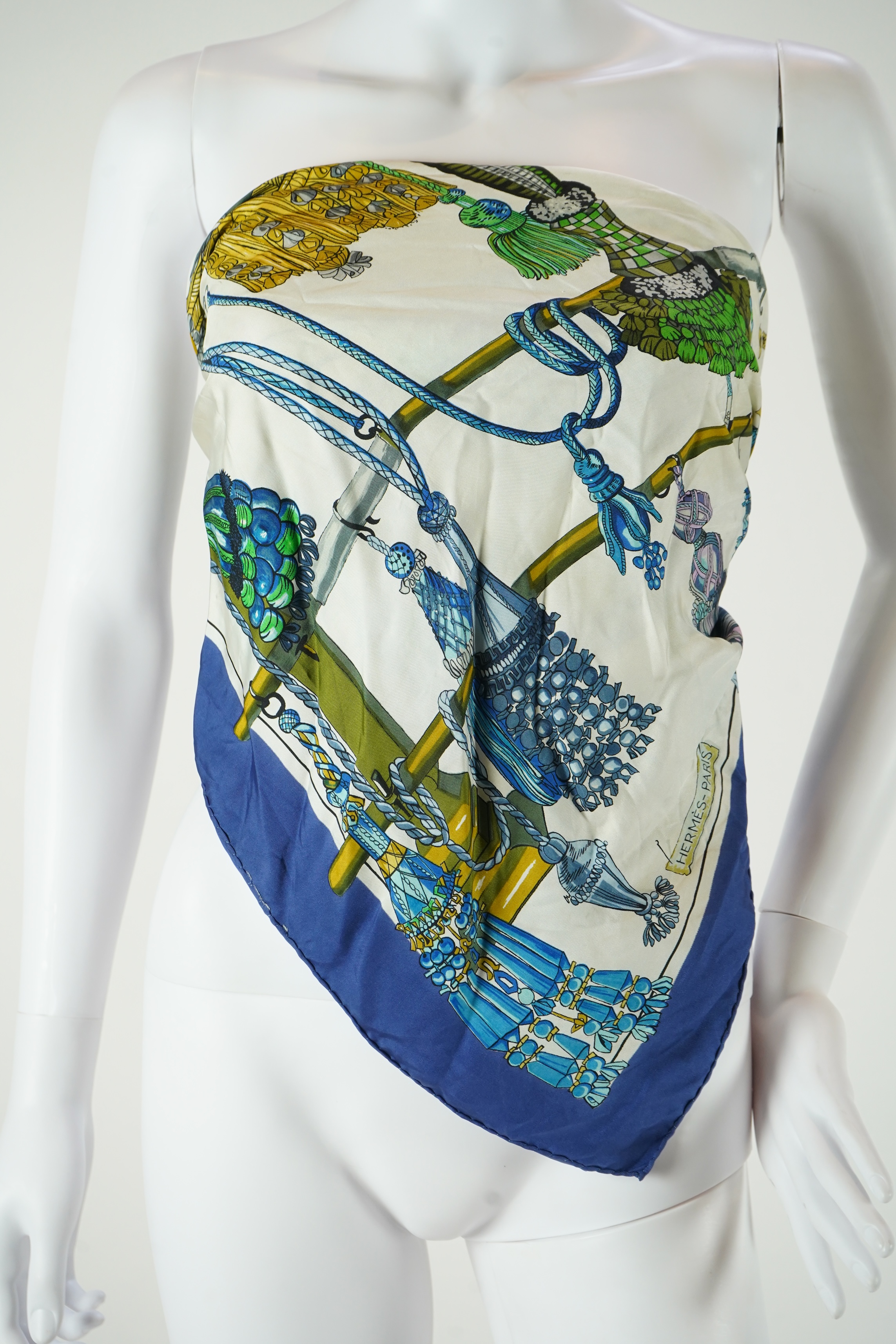 A Hermes Passementerie silk scarf, designed by Francoise Heron. 90cm x 90cm